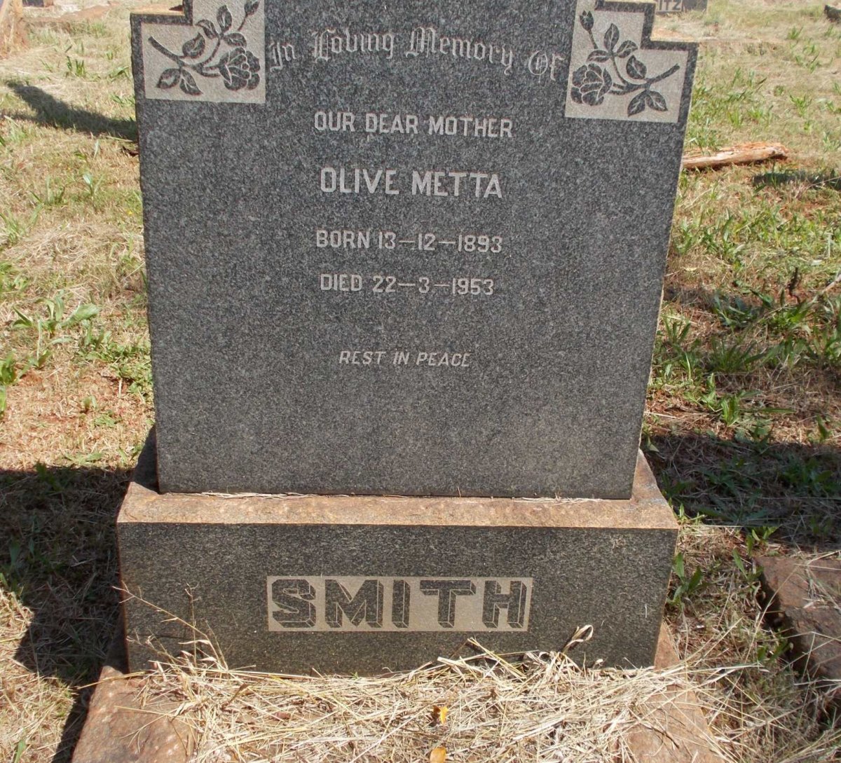 SMITH Olive Metta 1893-1953