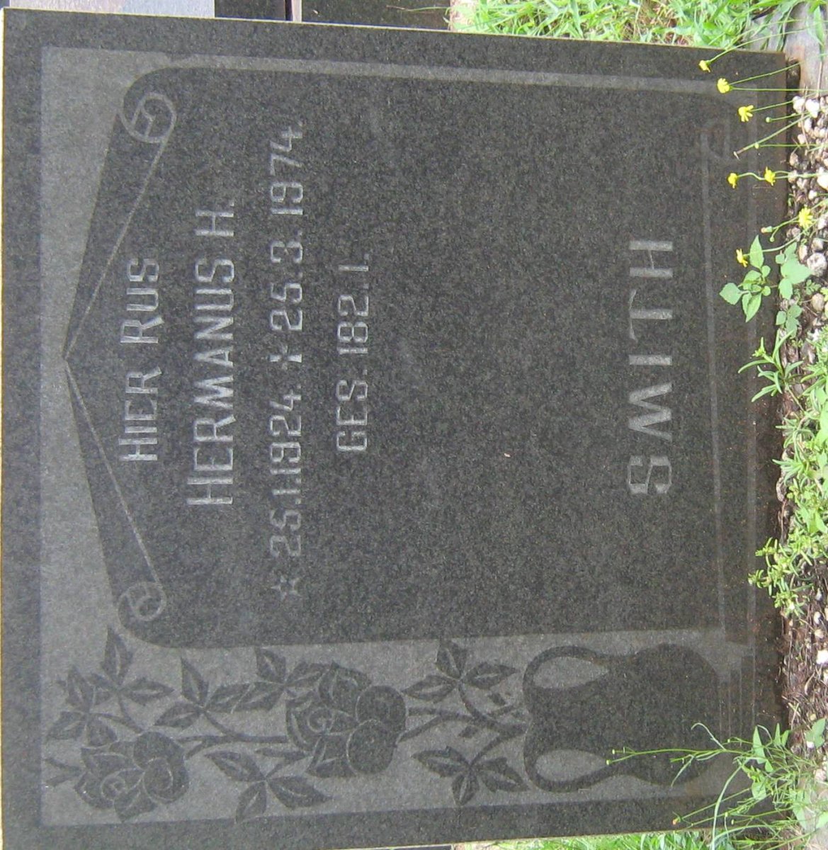 SMITH Hermanus H. 1924-1974
