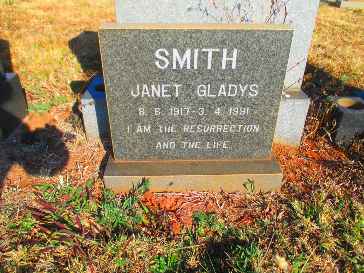 SMITH Janet Gladys 1917-1991