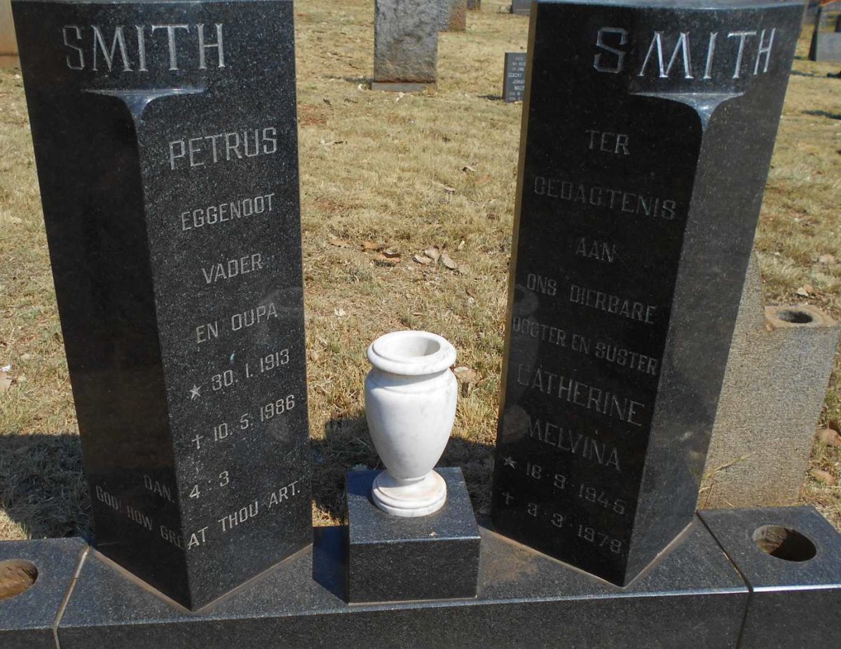 SMITH Petrus 1913-1986 :: SMITH Catherine Melvina 1946-1978