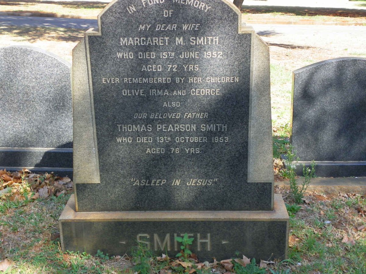 SMITH Thomas Pearson -1953 &amp; Margaret M. -1952