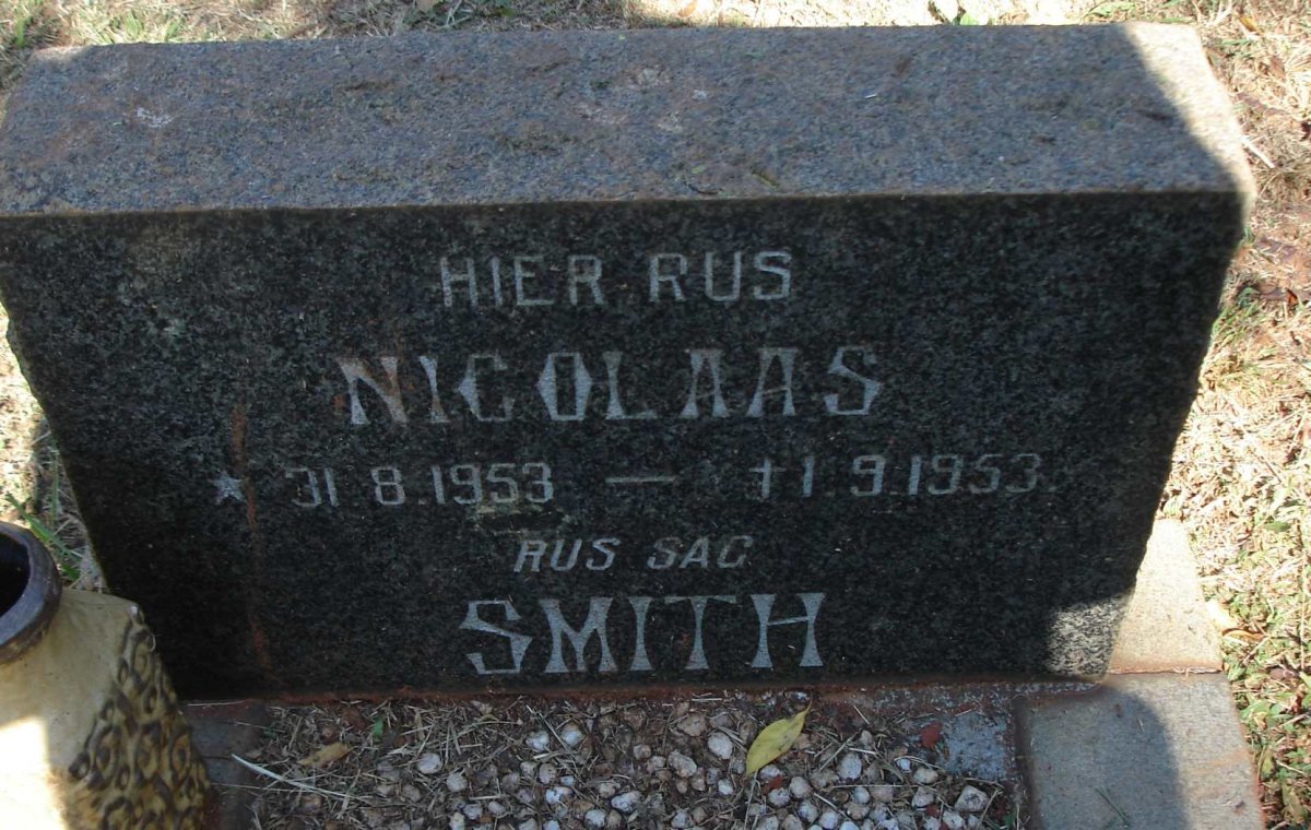 SMITH Nicolaas 1953-1953