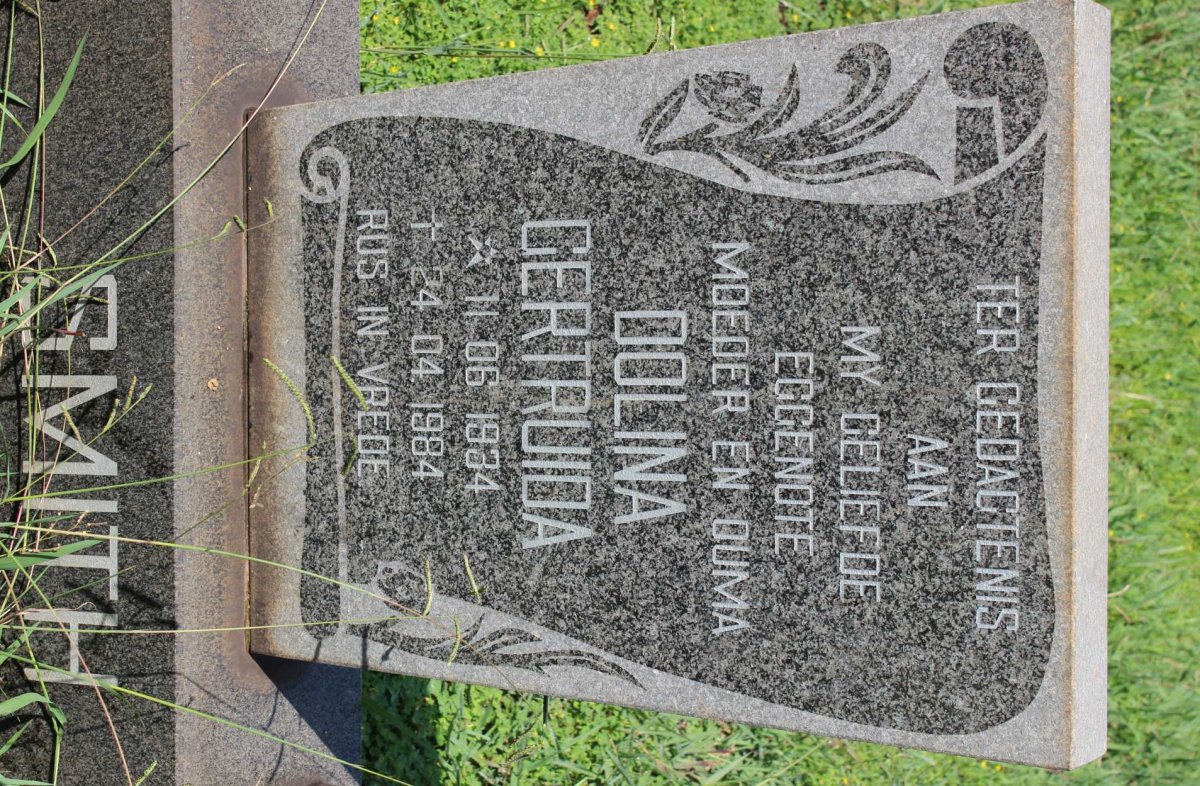 SMITH Dolina Gertruida 1934-1984