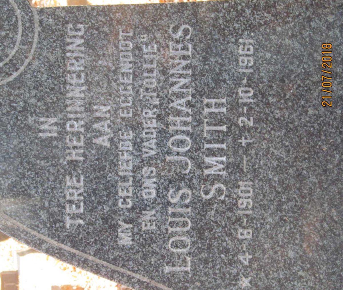 SMITH Louis Johannes 1901-1961