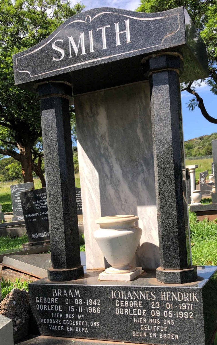 SMITH Braam 1942-1986 :: SMITH Johannes Hendrik 1971-1992