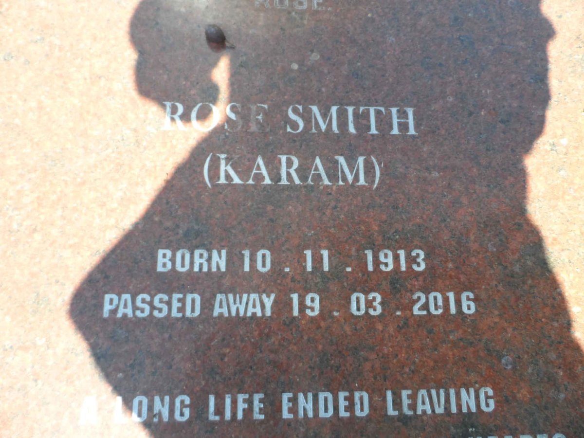 SMITH Vivian Aubrey 1932-1981 &amp; Rose KARAM 1913-2016