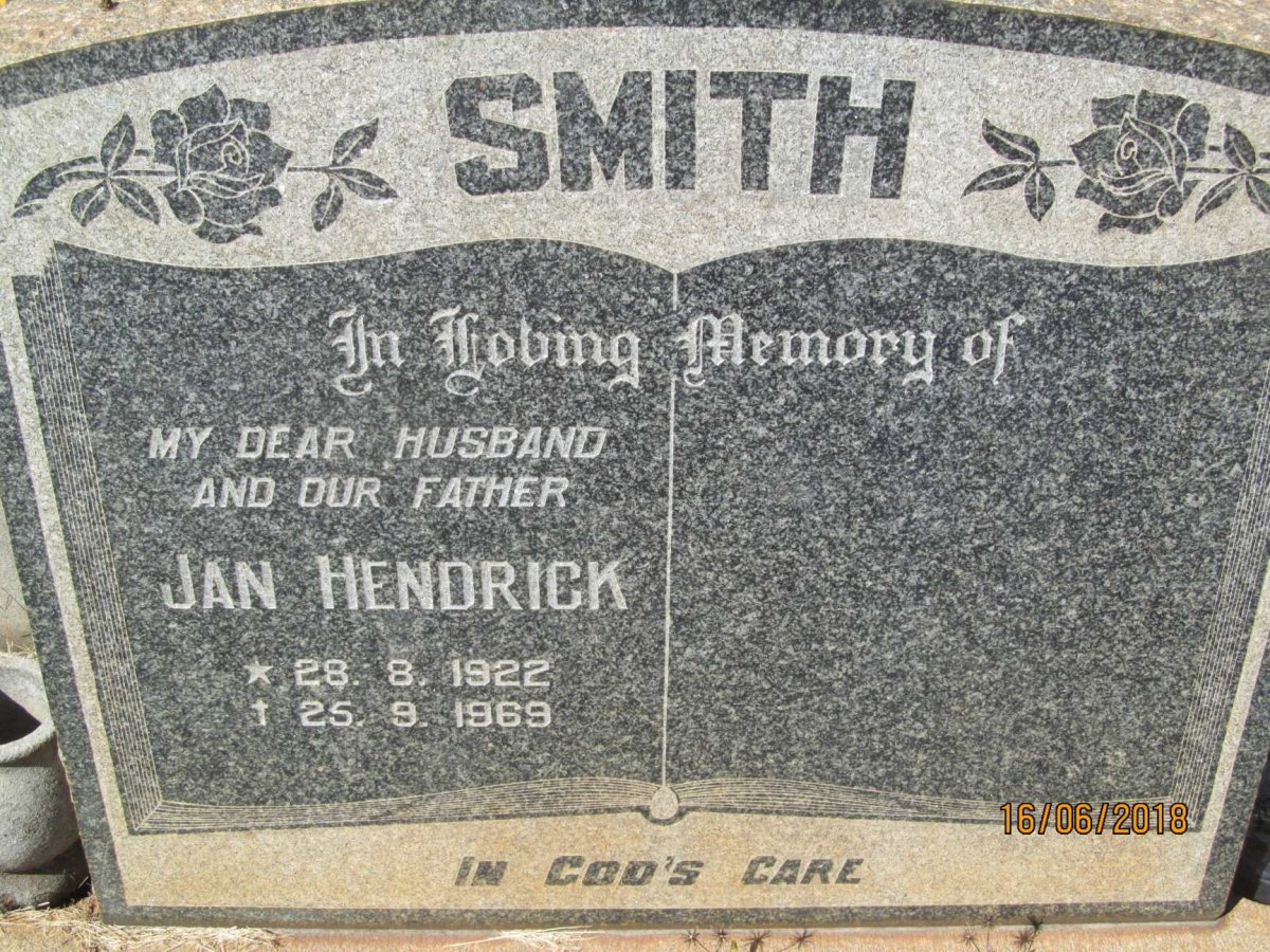 SMITH Jan Hendrick 1922-1969