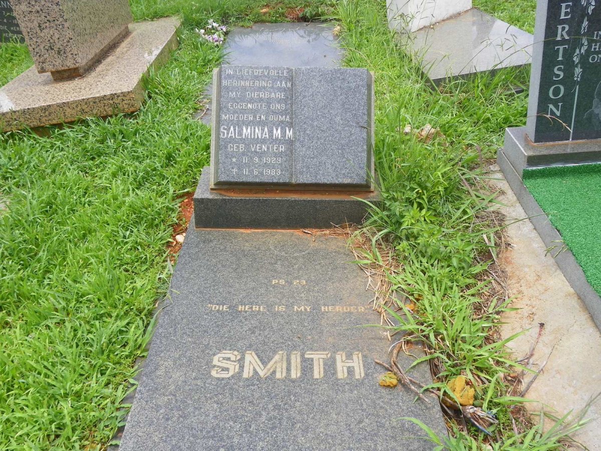 SMITH Salmina M.M. nee VENTER 1929-1983