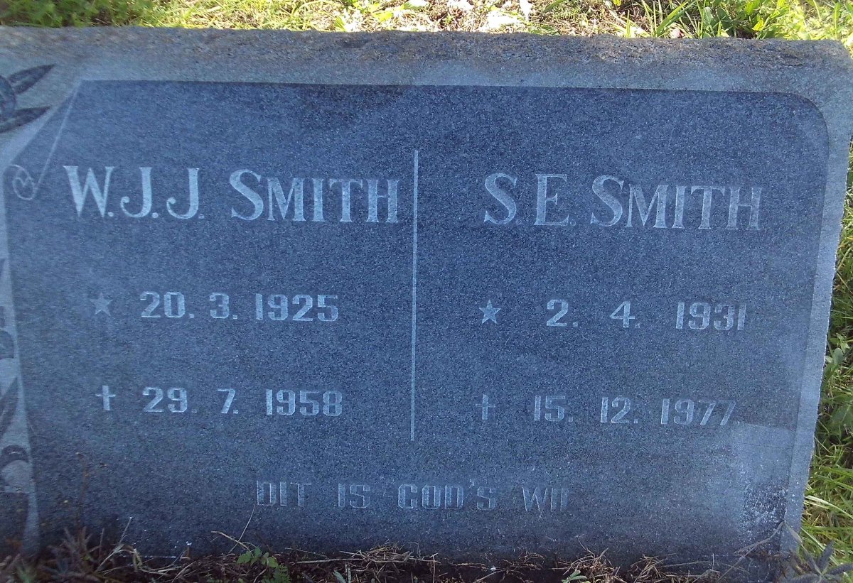SMITH W.J.J. 1925-1958 &amp; S.E. 1931-1977