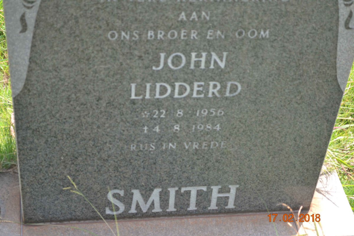 SMITH John Lidderd 1956-1984