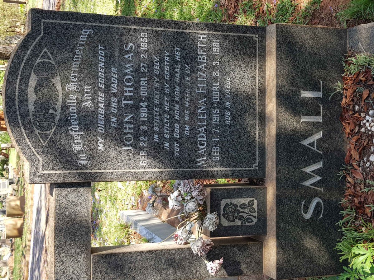 SMALL John Thomas 1904-1959 &amp; Magdalena Elizabeth 1915-1981