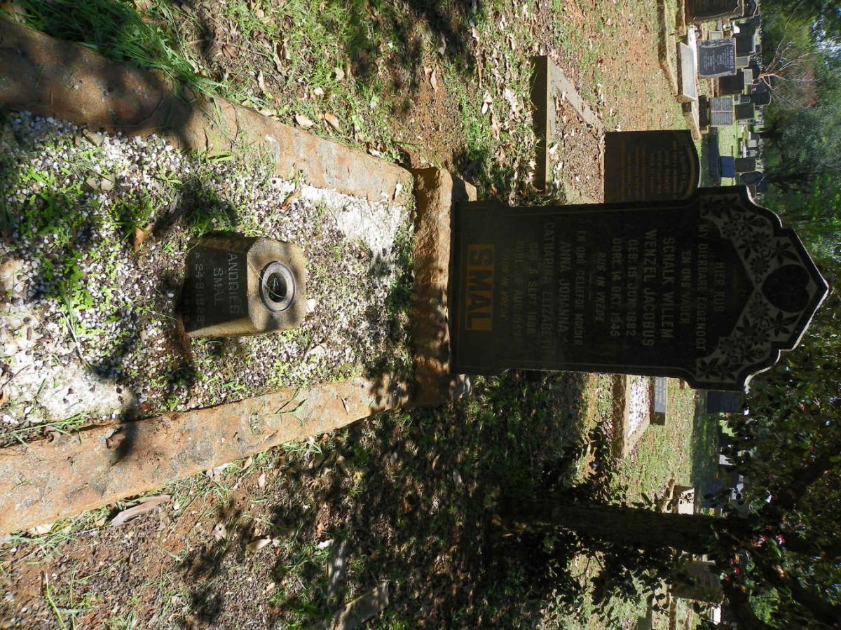 SMAL Schalk Willem Wenzel Jacobus 1882-1945 &amp; Anna Johanna Catharina Elizabeth 1888-1959 :: SMAL Andries 1928-1989