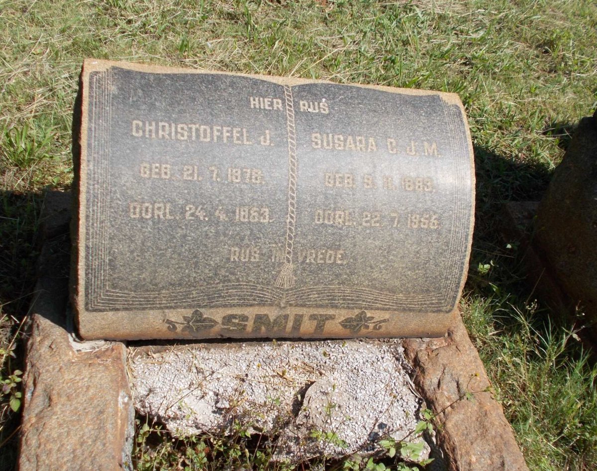 SMIT Christoffel J. 1878-1953 &amp; Susara C.J.M. 1883-1956