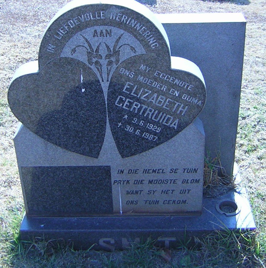 SMIT Elizabeth Gertruida 1929-1987