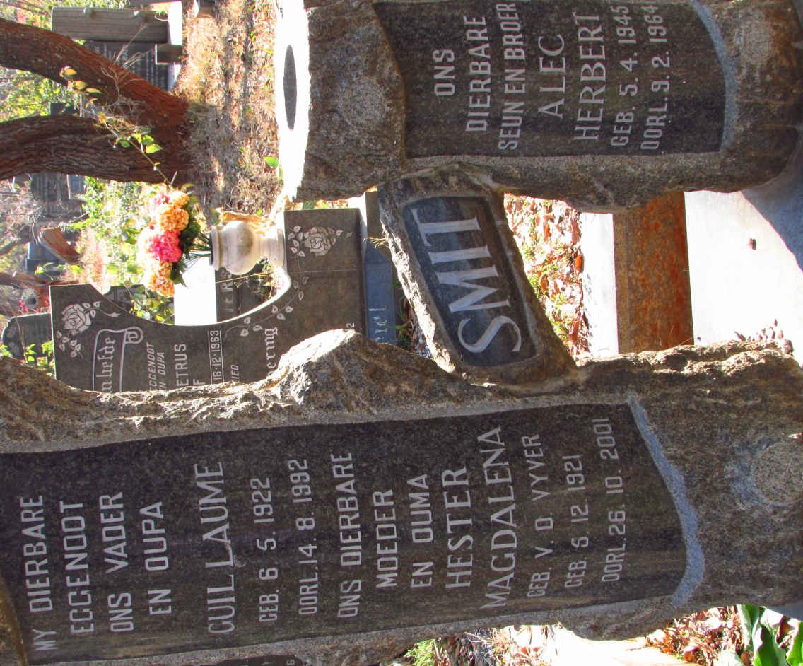 SMIT Guillaume 1922-1992 &amp; Hester Magdalena V.D. VYVER 1921-2001 :: SMIT Alec Herbert 1945-1964