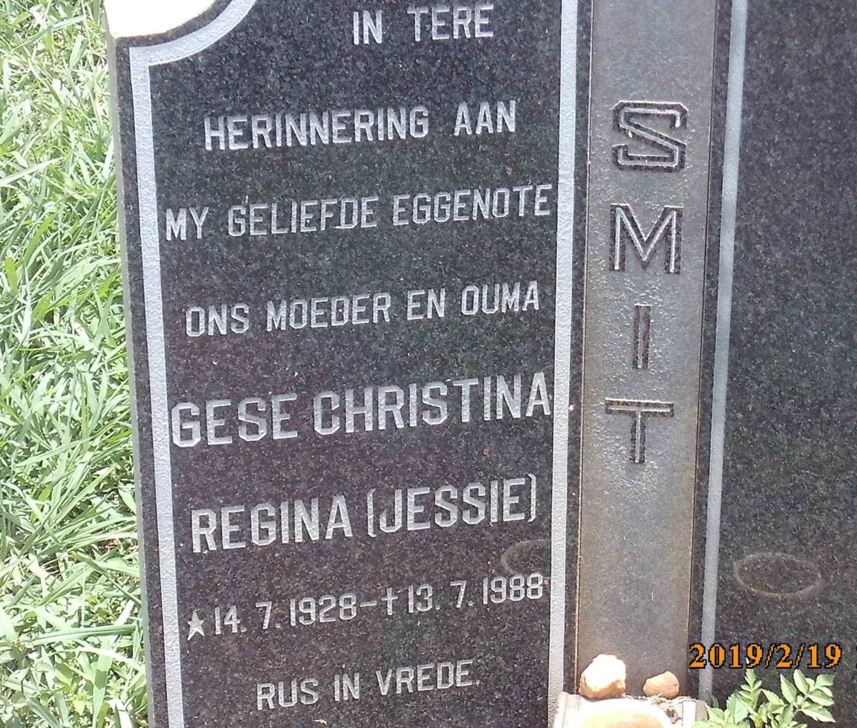 SMIT Gese Christina Regina 1928-1988