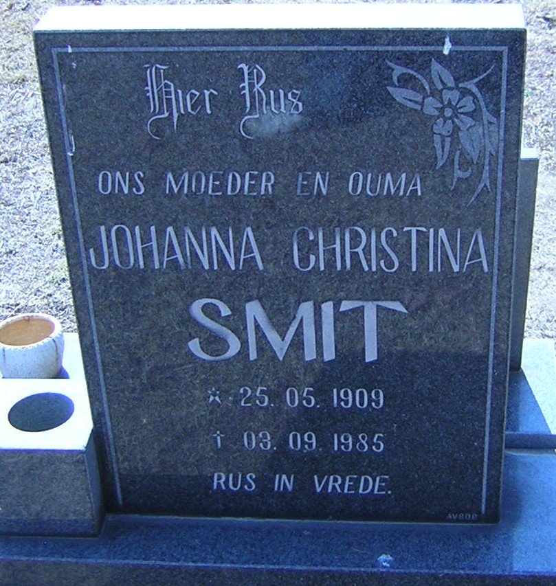SMIT Johanna Christina 1909-1985