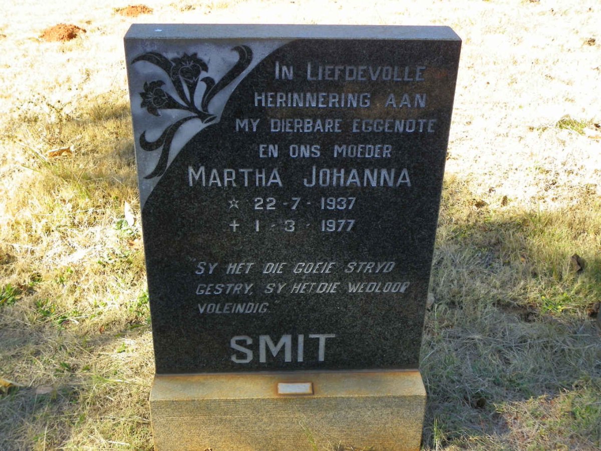 SMIT Martha Johanna 1937-1977