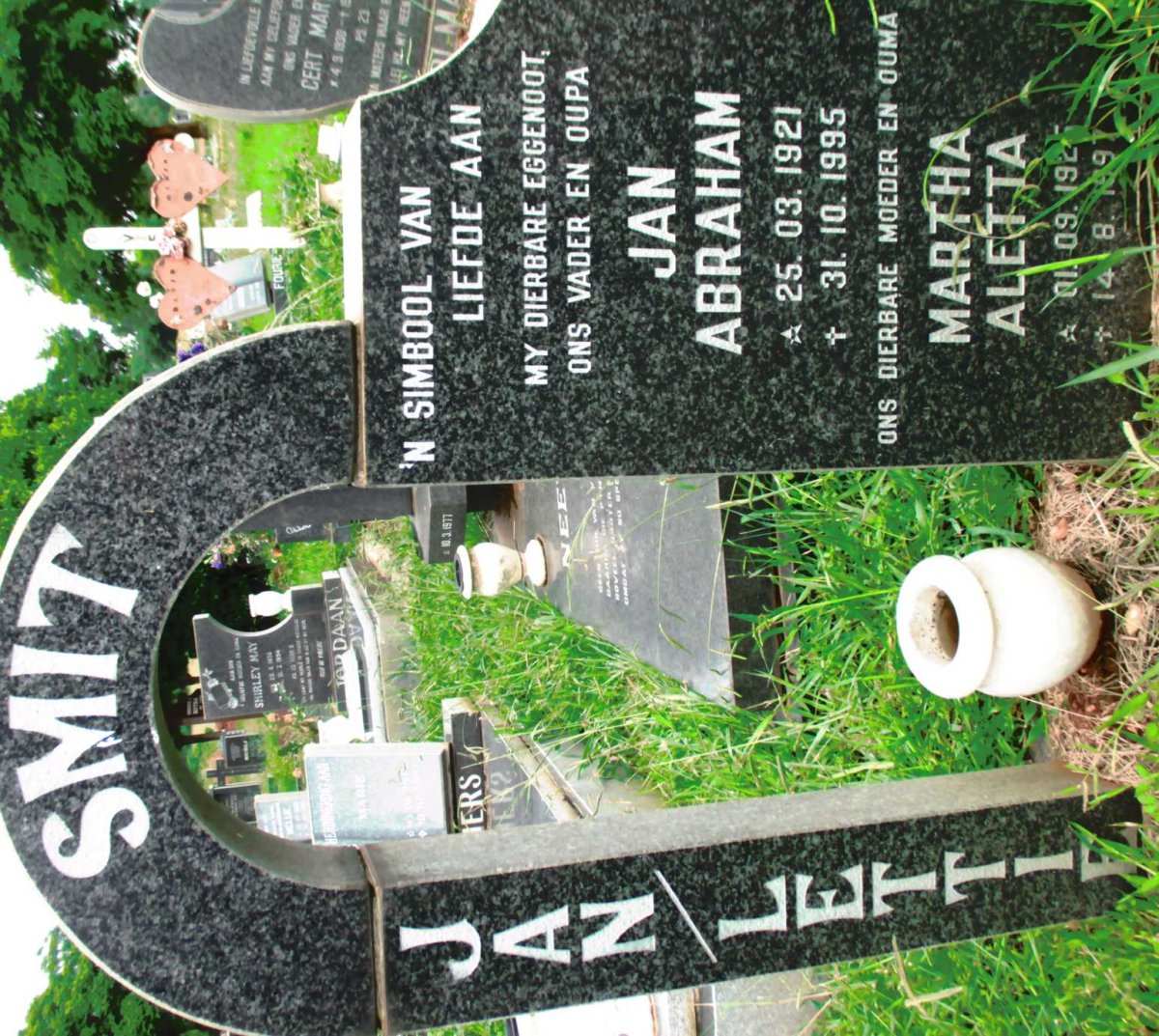 SMIT Jan Abraham 1921-1995 &amp; Martha Aletta 1925-1997