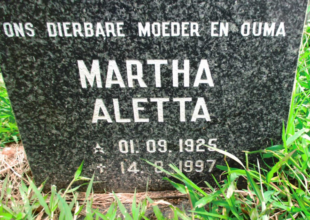 SMIT Jan Abraham 1921-1995 &amp; Martha Aletta 1925-1997