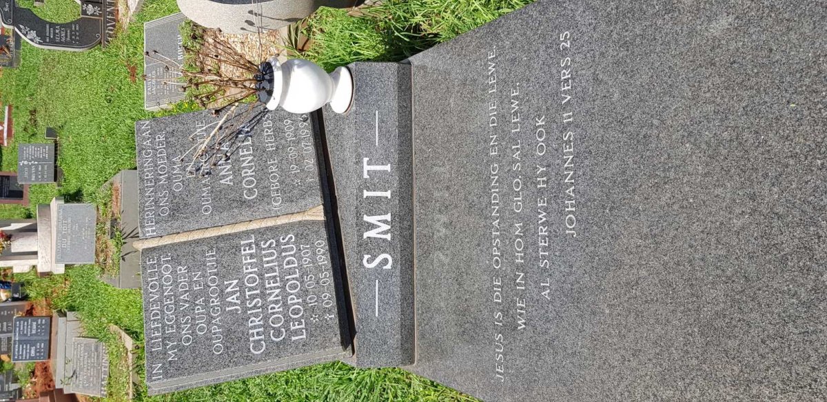 SMIT Jan Christoffel Cornelius Leopoldus 1907-1990 &amp; Anna Cornelia HERBST 1909-1996