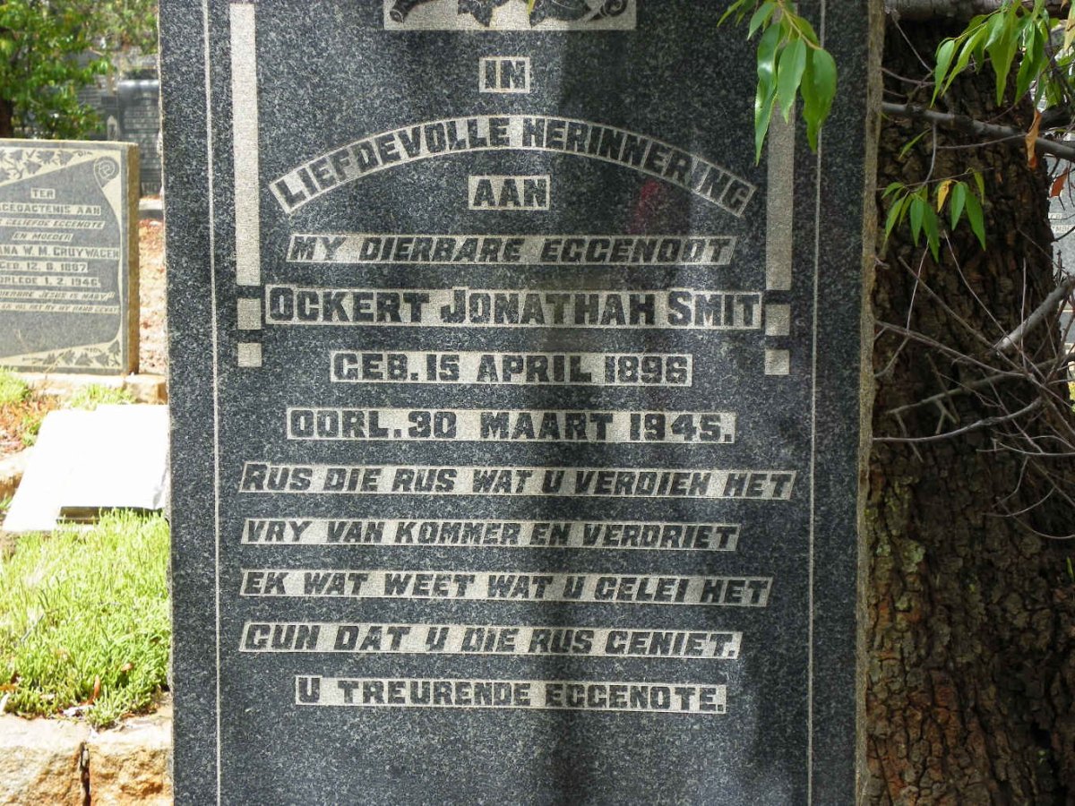 SMIT Ockert Jonathan 1896-1945