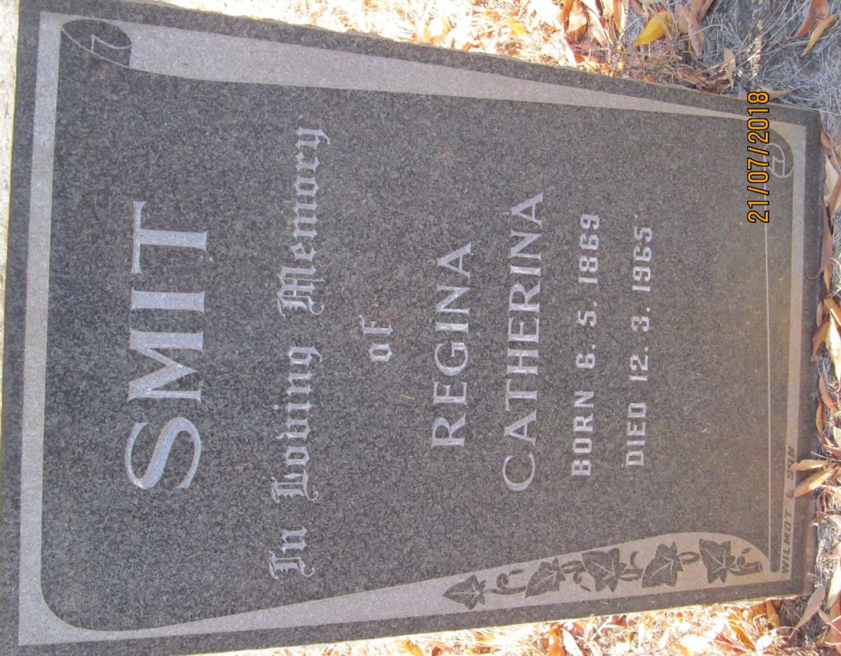 SMIT Regina Catherina 1869-1965