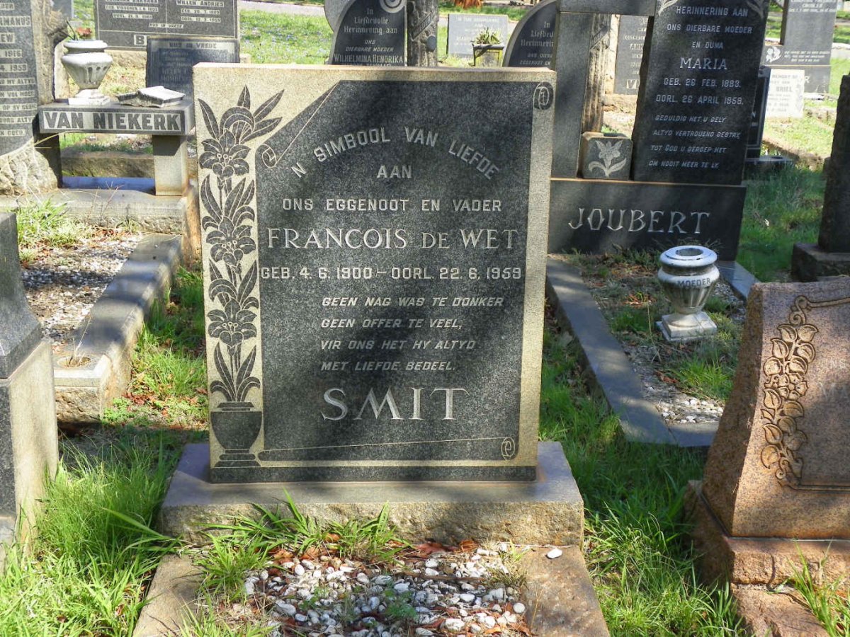 SMIT Francois De Wet 1900-1959