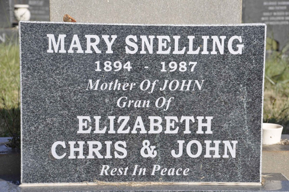 SNELLING Mary 1894-1987