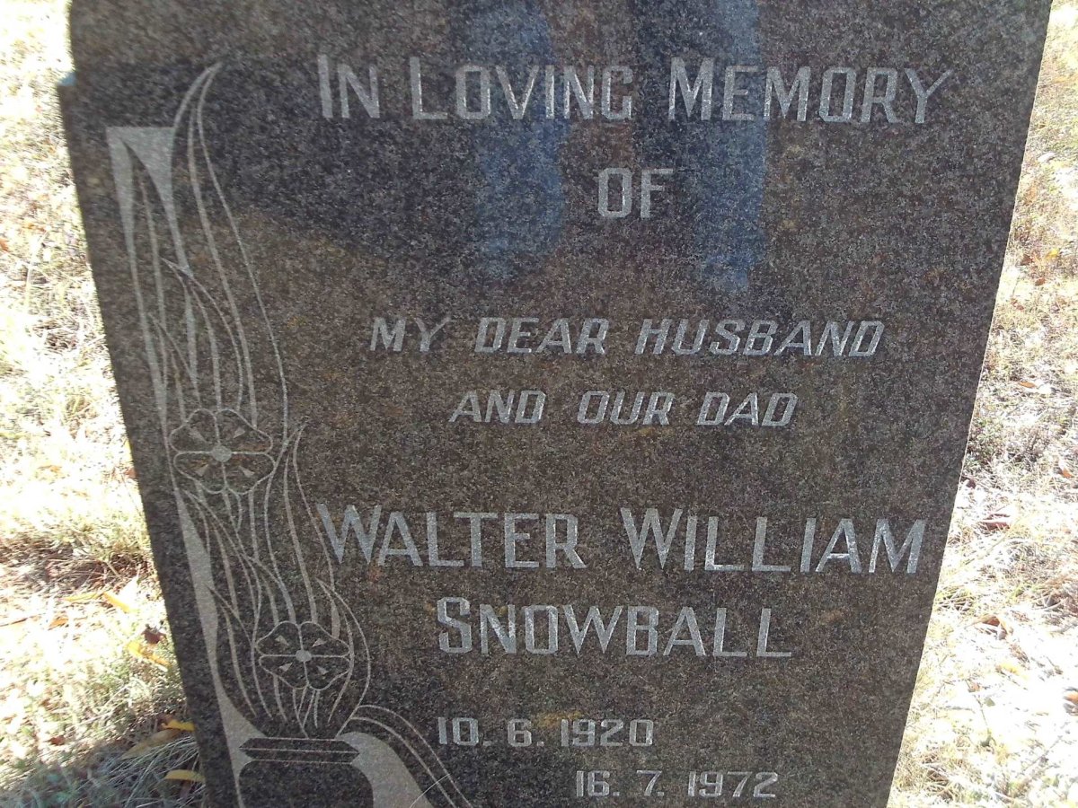 SNOWBALL Walter William 1920-1972