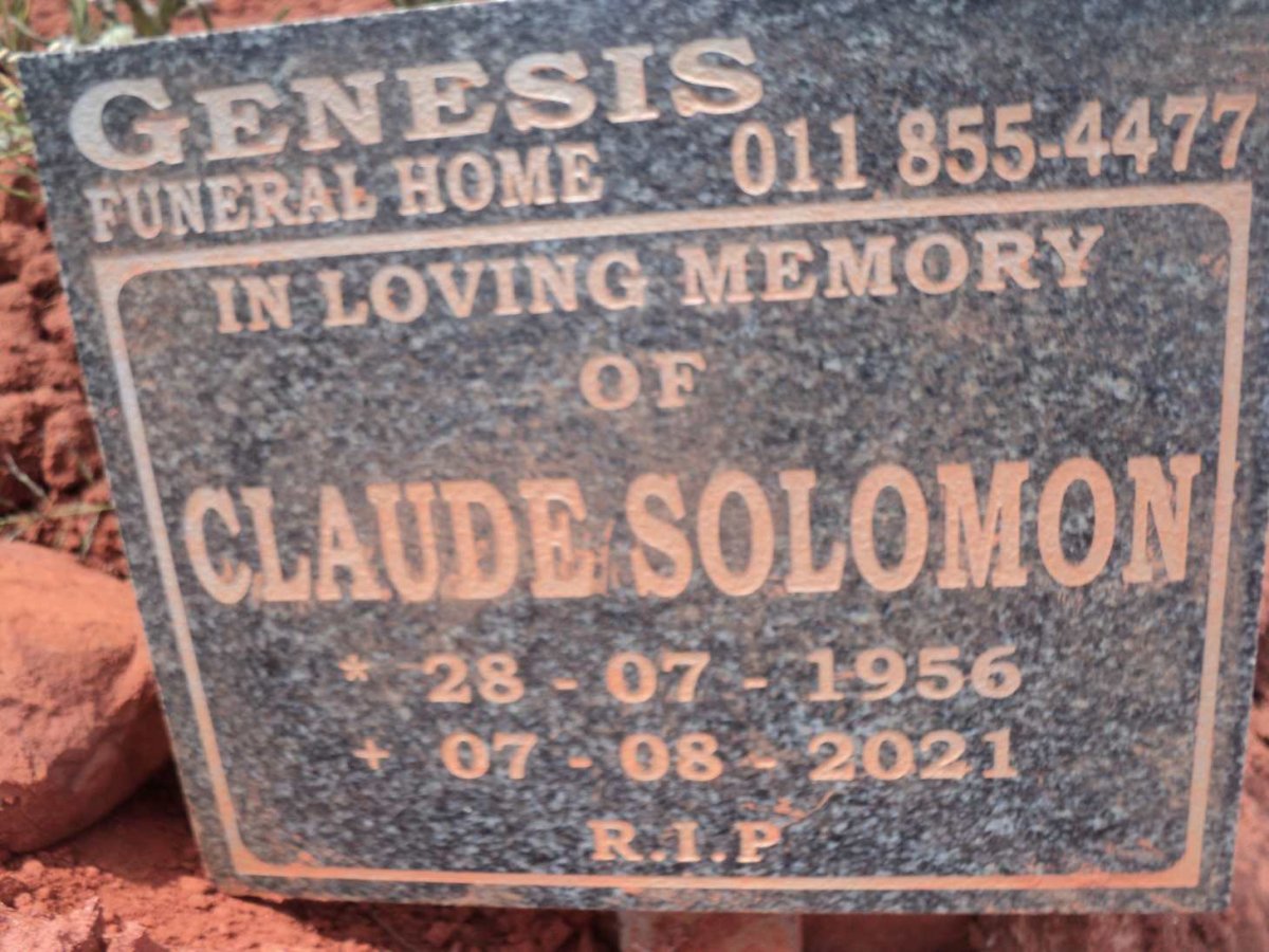 SOLOMON Claude 1956-2021
