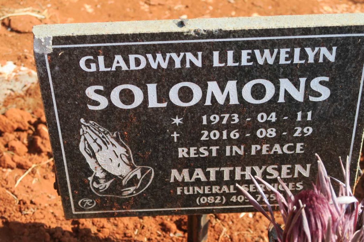 SOLOMONS Gladwyn Llewelyn 1973-2016