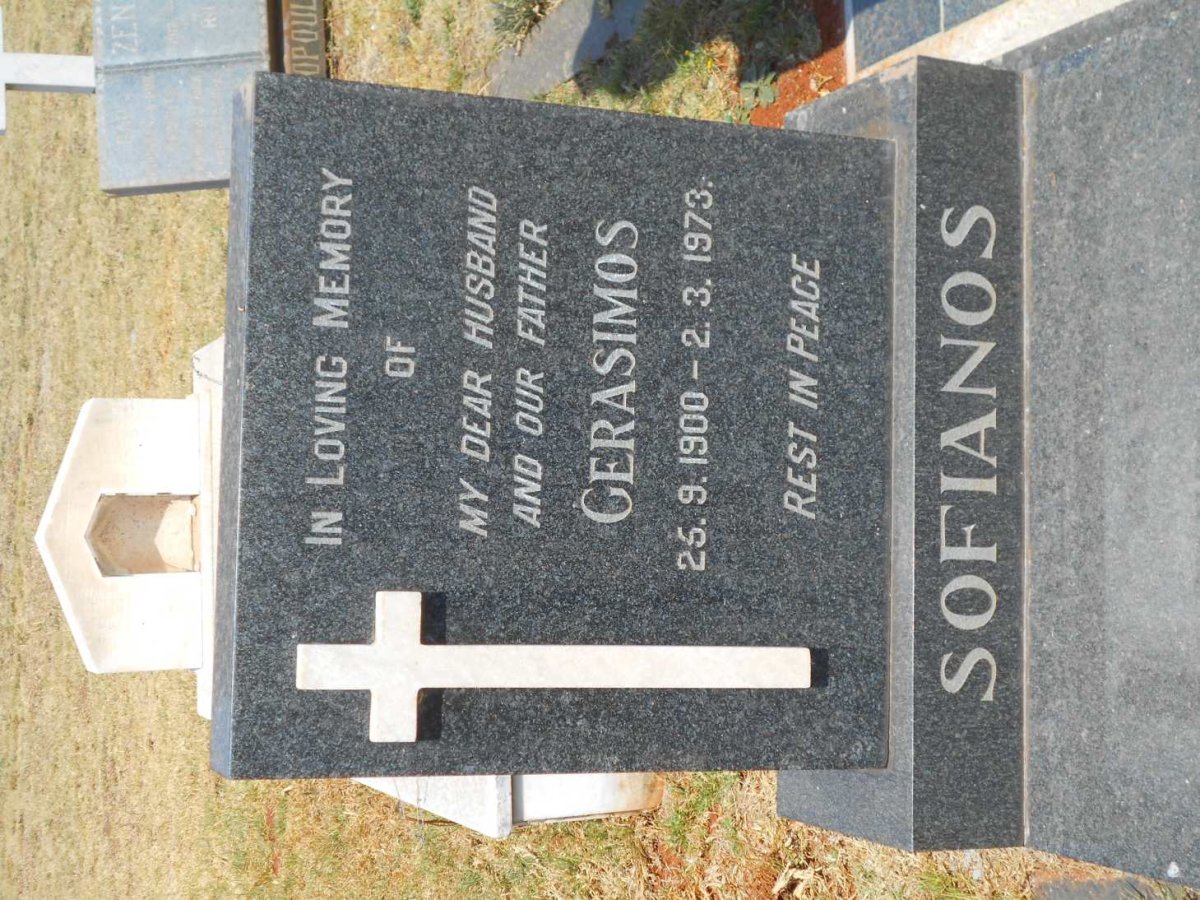 SOFIANOS Cerasimos 1900-1973