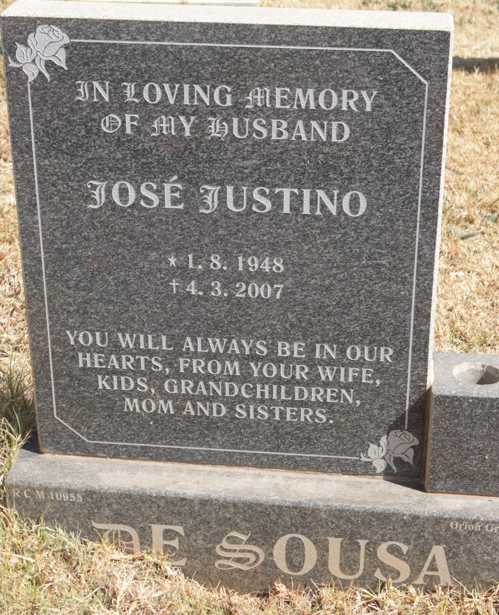SOUSA Jose Justino, de 1948-2007