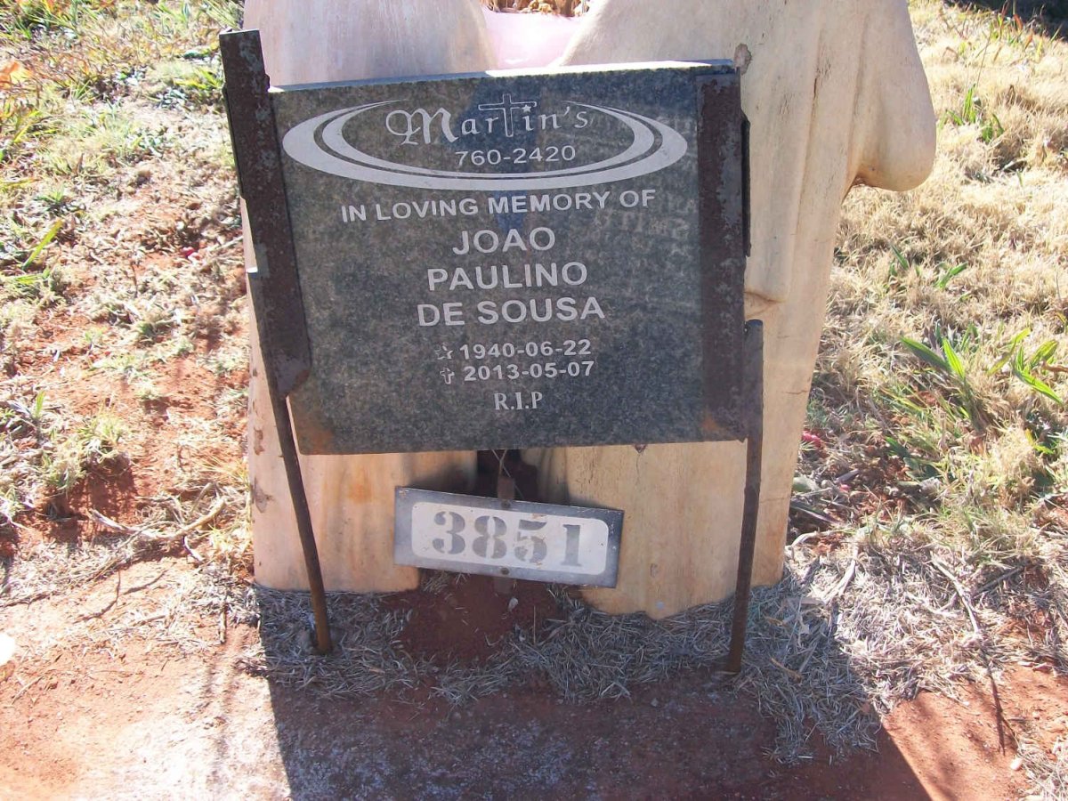 SOUSA Joao Paulino, de 1940-2013