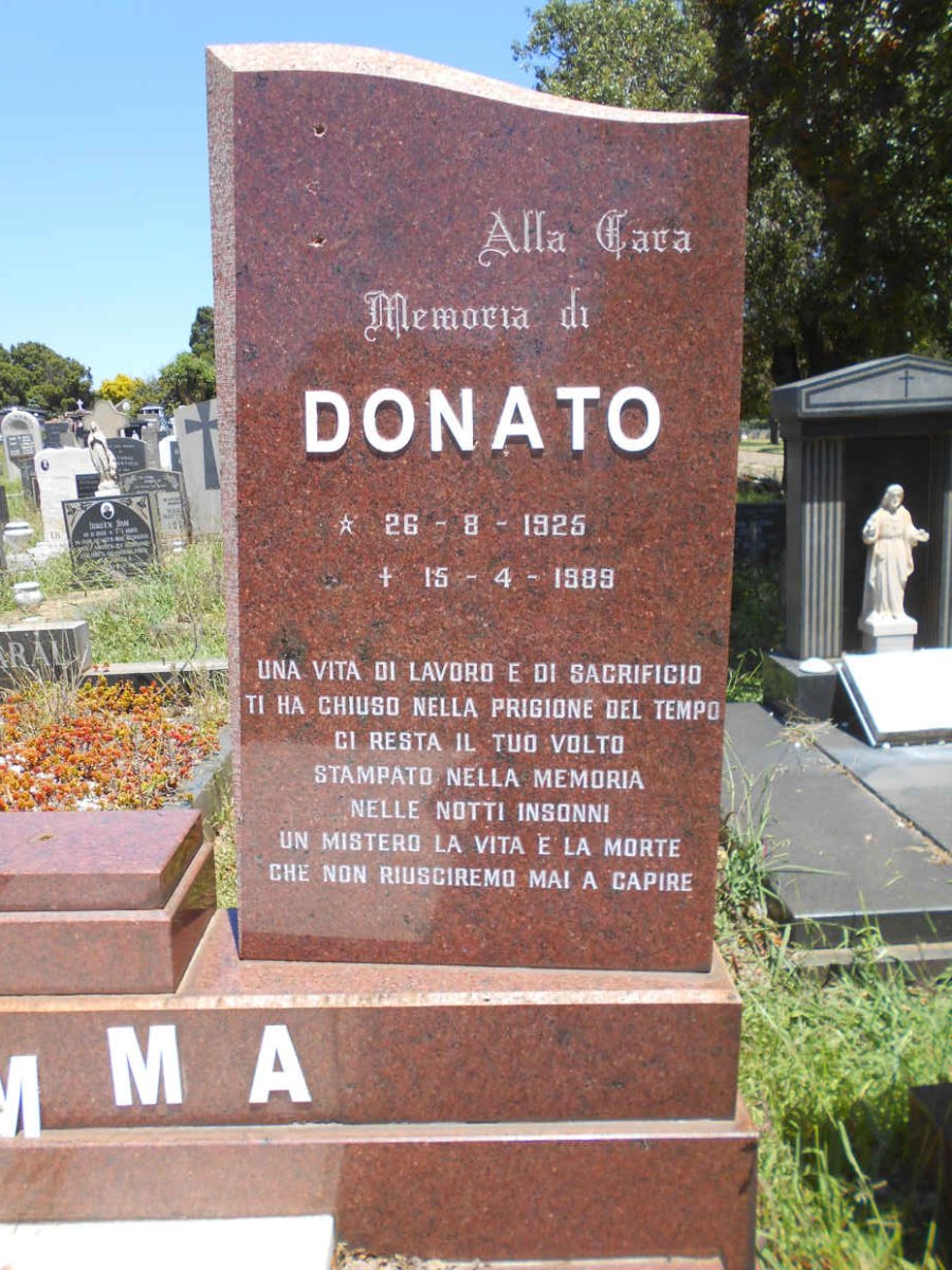 SOMMA Donato 1925-1989 &amp; Angela 1932-1979