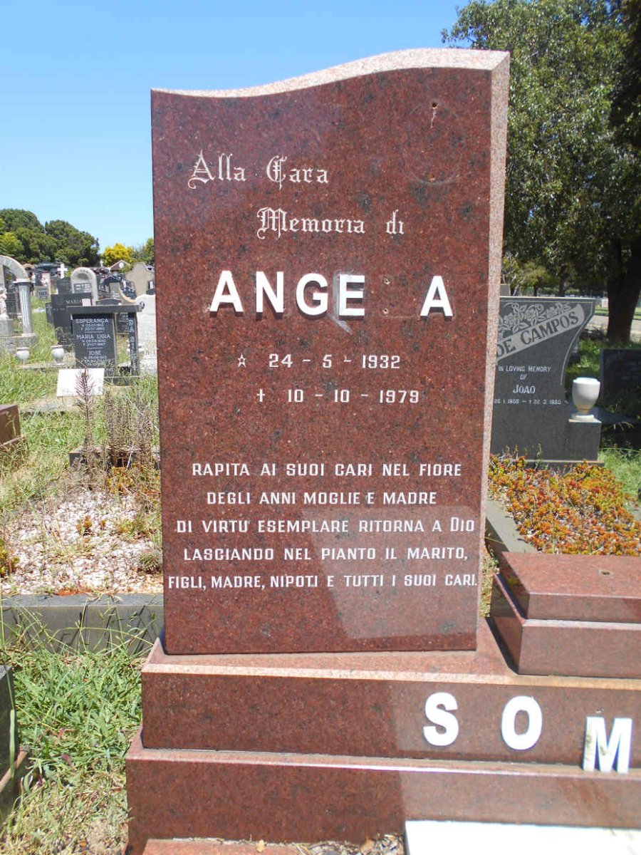 SOMMA Donato 1925-1989 &amp; Angela 1932-1979