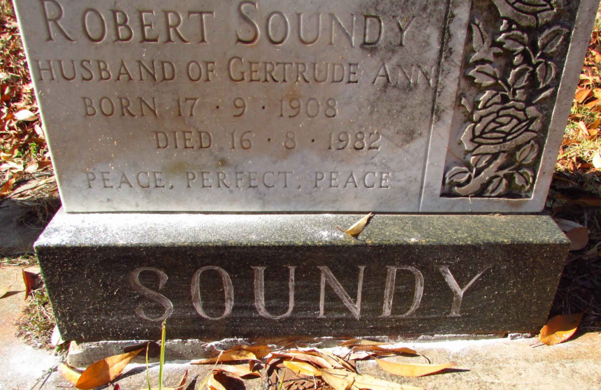 SOUNDY Robert 1908-1982 &amp; Gertrude Ann 1912-1962