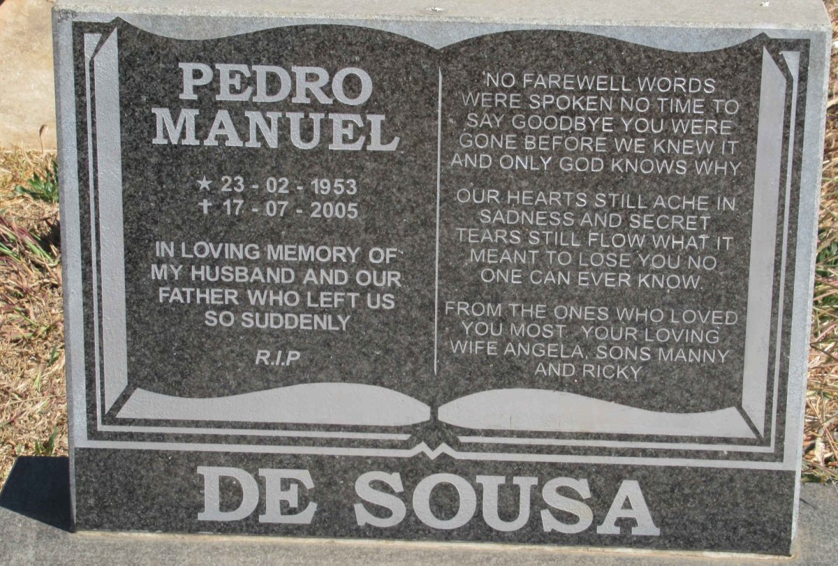 SOUSA Pedro Manuel, de 1953-2005