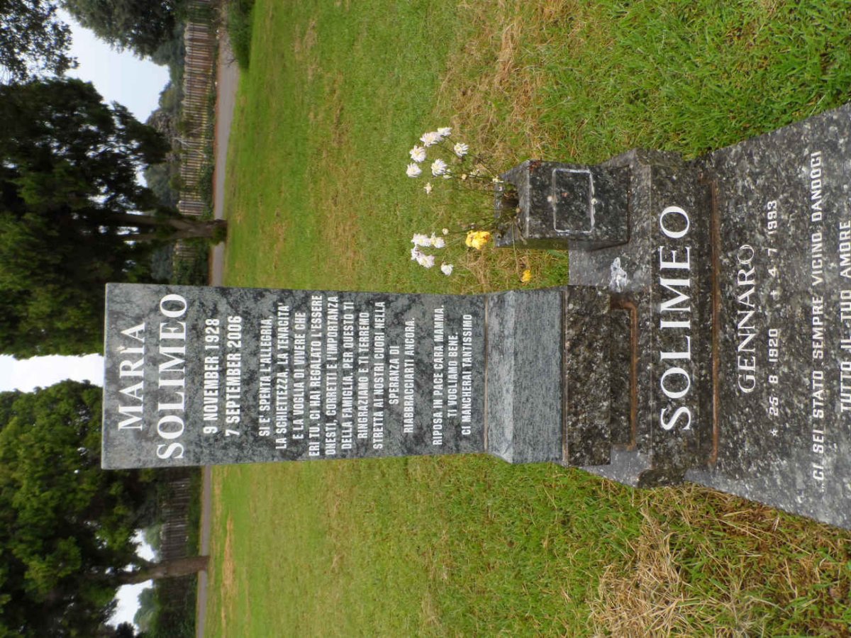 SOLIMEO Gennaro 1920-1993 :: SOLIMEO Maria 1928-2006