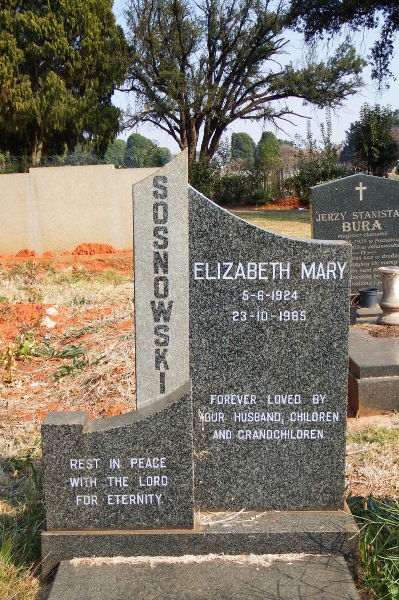 SOSNOWSKI Elizabeth Mary 1924-1985