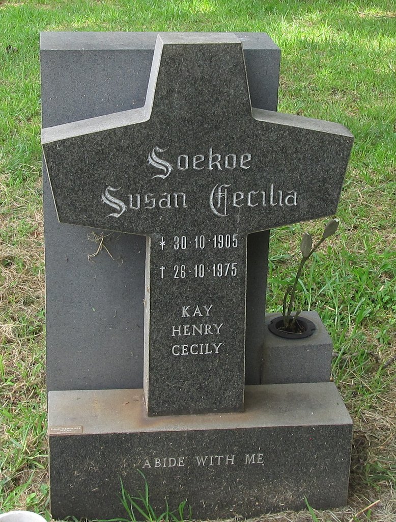 SOEKOE Susan Cecilia 1905-1975