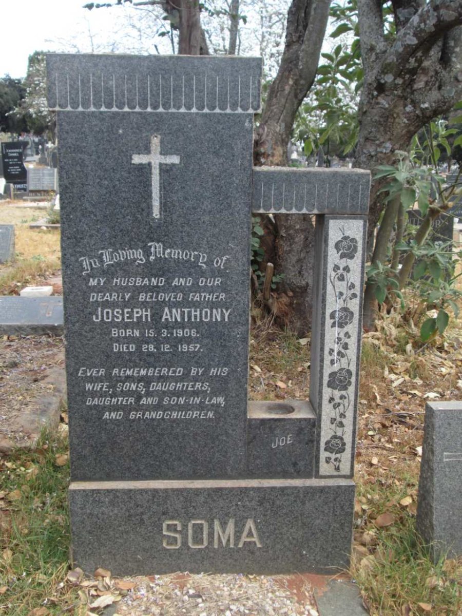 SOMA Joseph Anthony 1906-1957 &amp; Henid 1912-1982