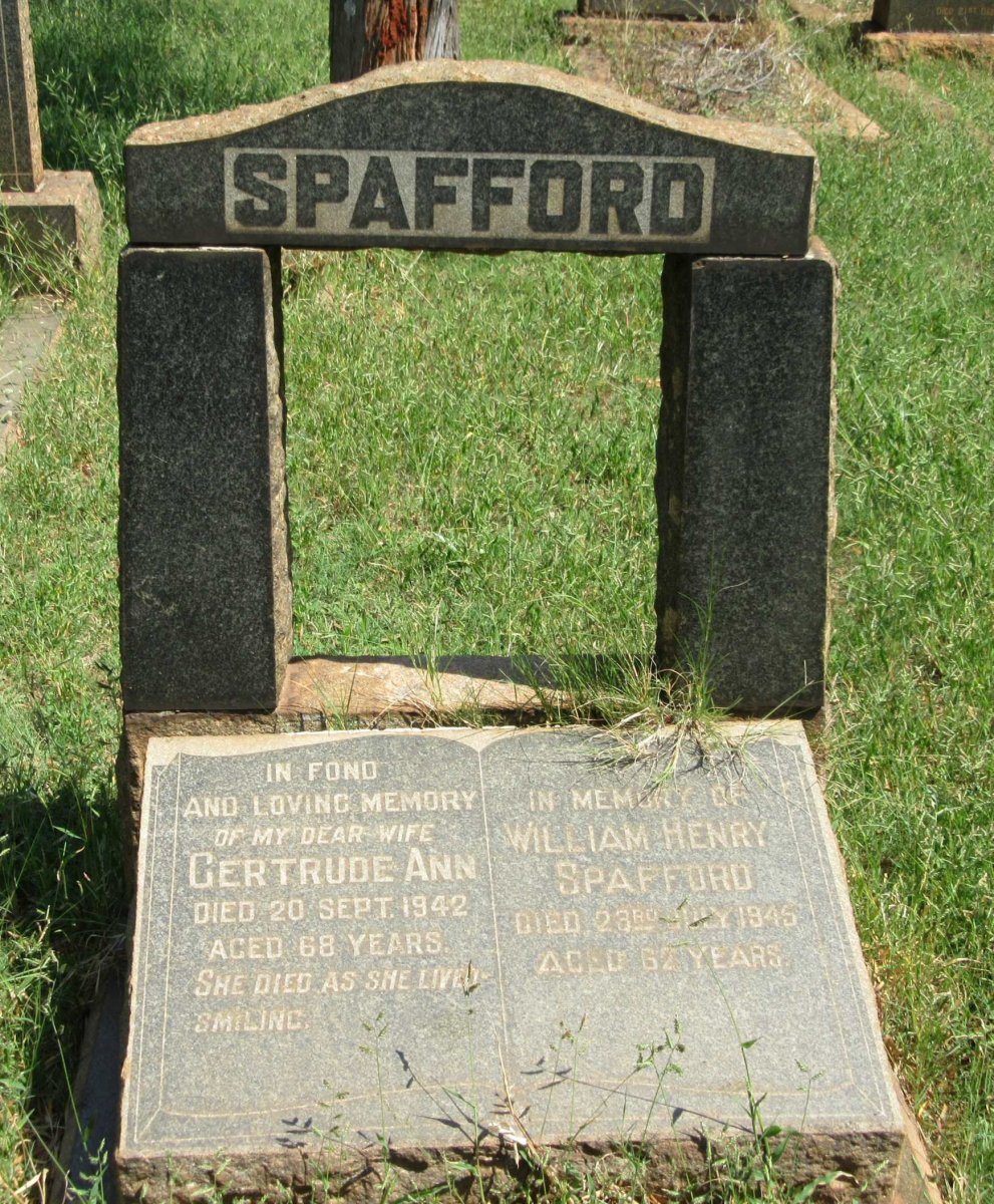 SPAFFORD William Henry -1945 &amp; Gertrude Ann -1942