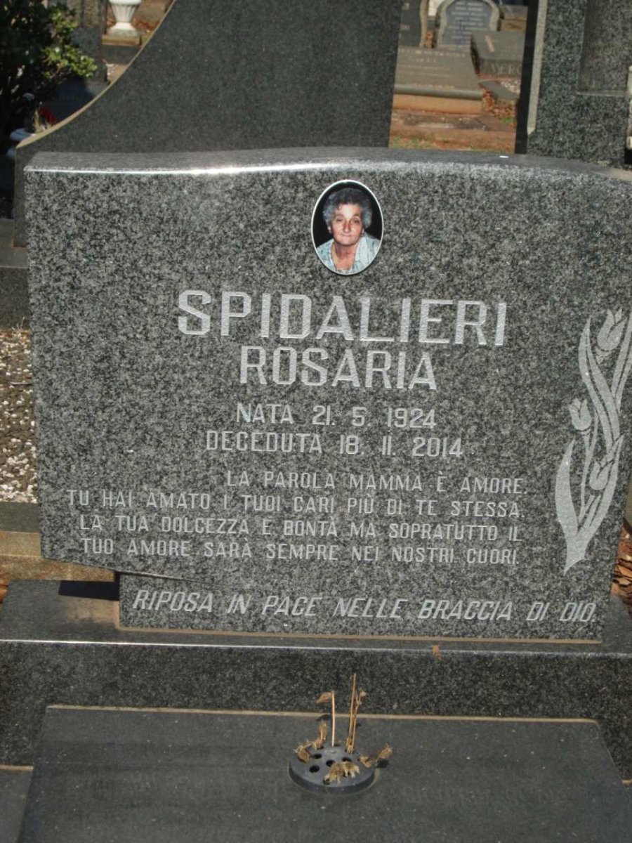 SPIDALIERI Rosaria 1924-2014