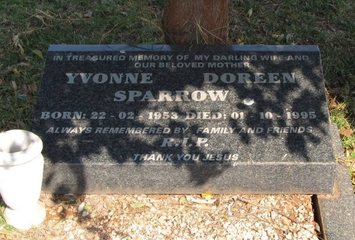 SPARROW Yvonne Doreen 1953-1995 