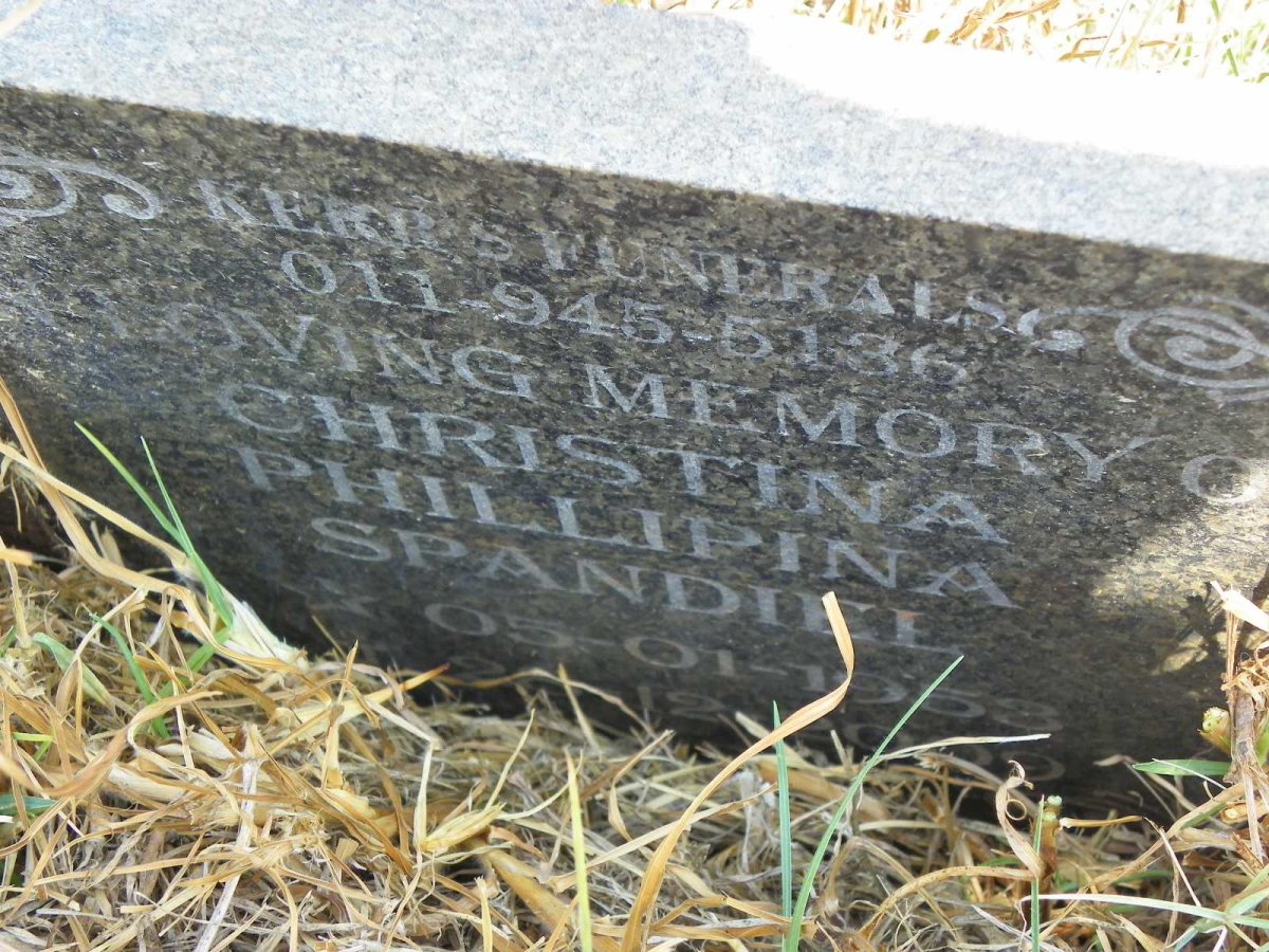 SPANDIEL Christina Phillipina 1953-2009