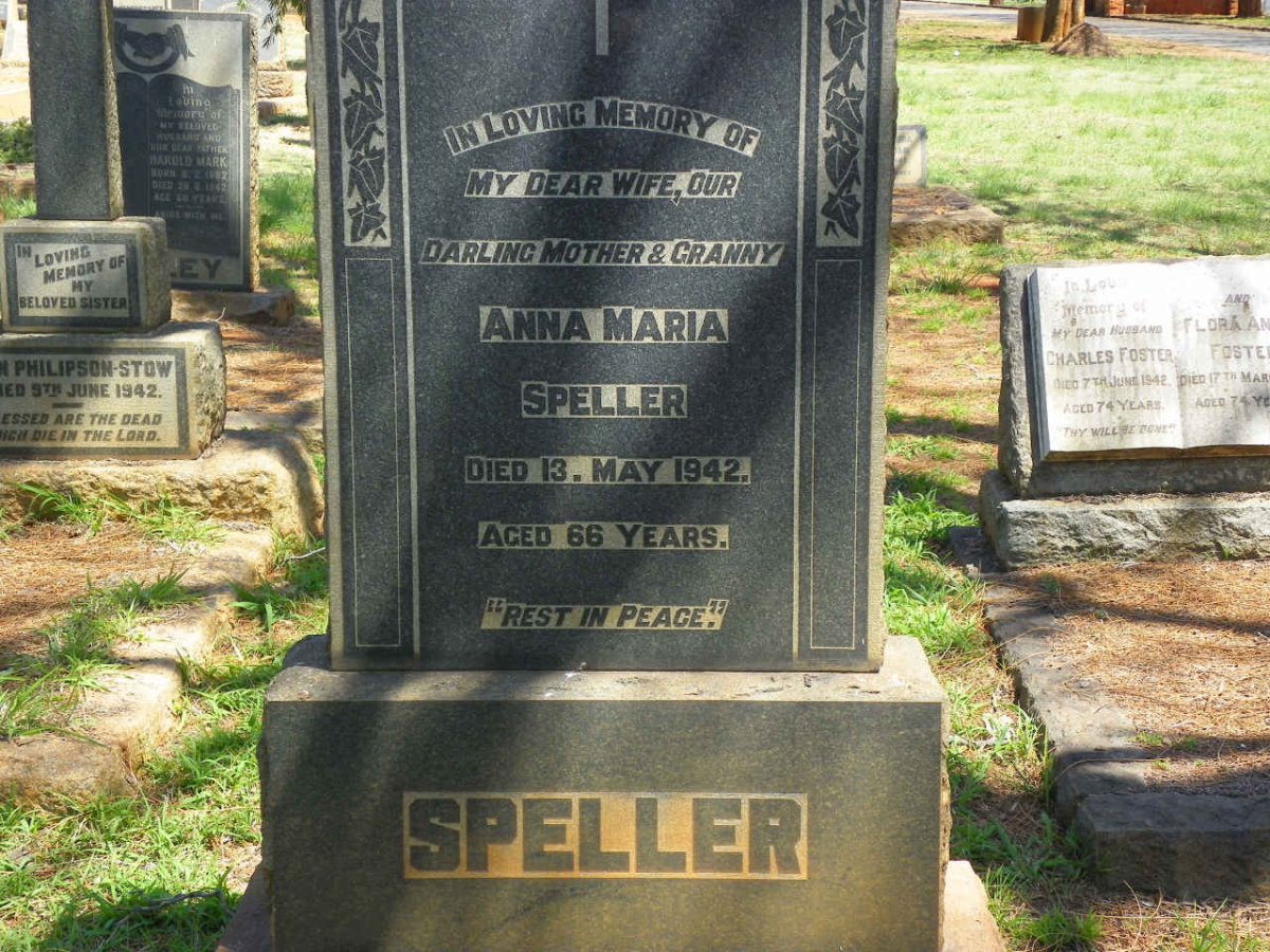 SPELLER Anna Maria -1942