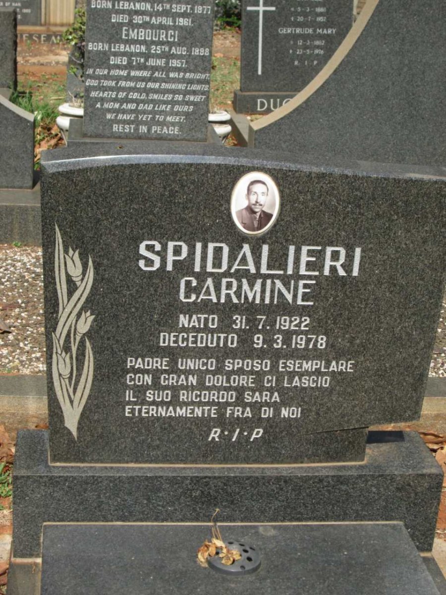 SPIDALIERI Carmine 1922-1978