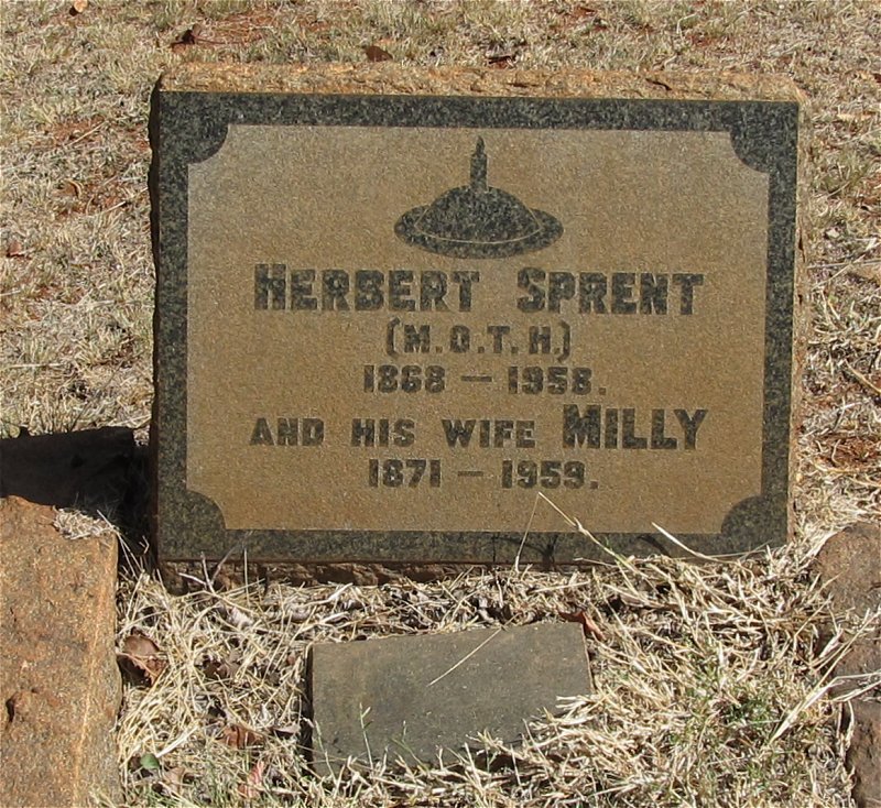 SPRENT Herbert 1868-1958 &amp; Milly 1871-1959